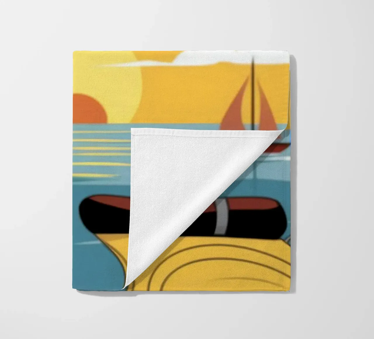 Fuga nel Mediterraneo telo mare da Atelier Tiga