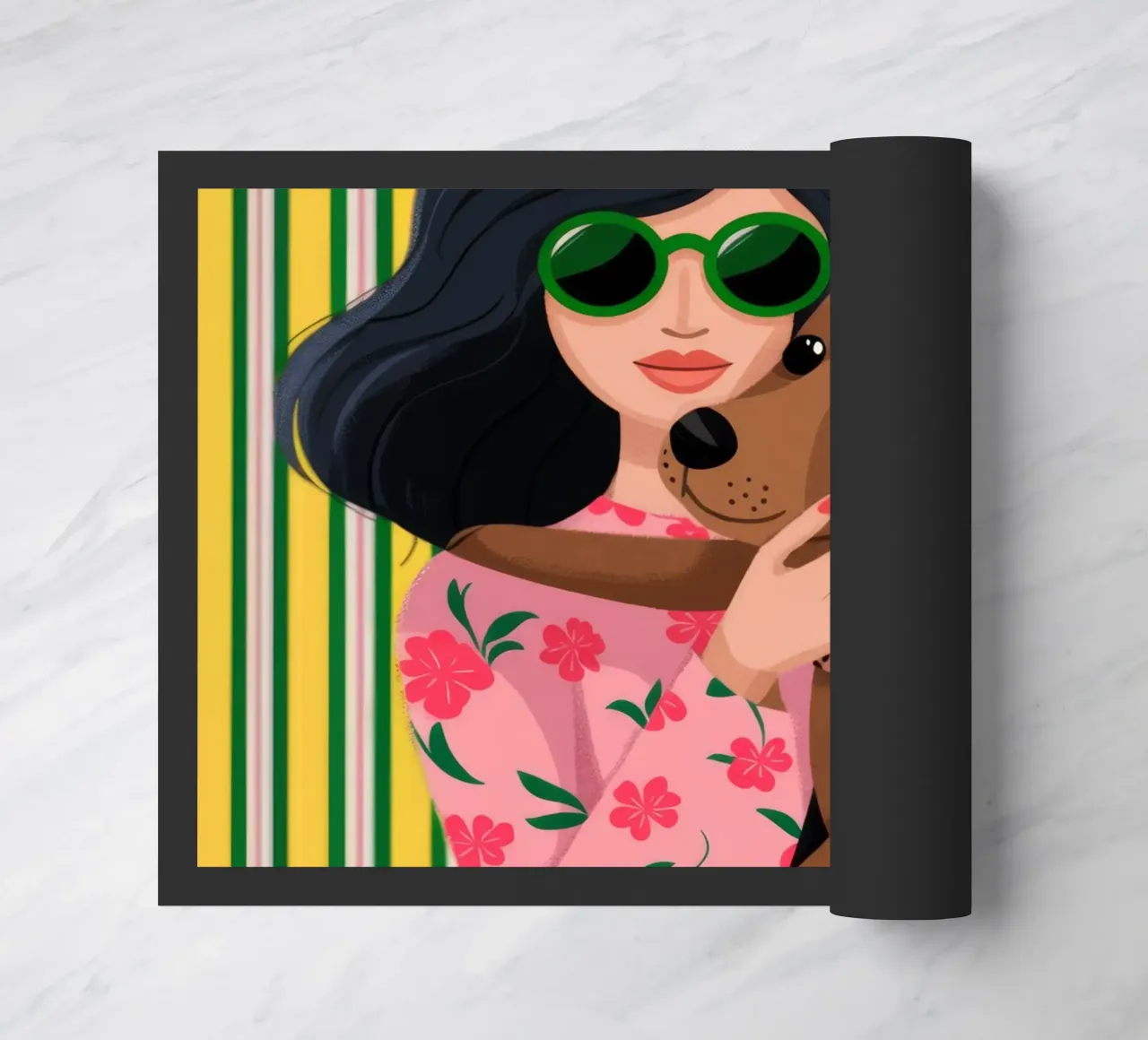 Cozy Canine Hug deurmat van Atelier Tiga