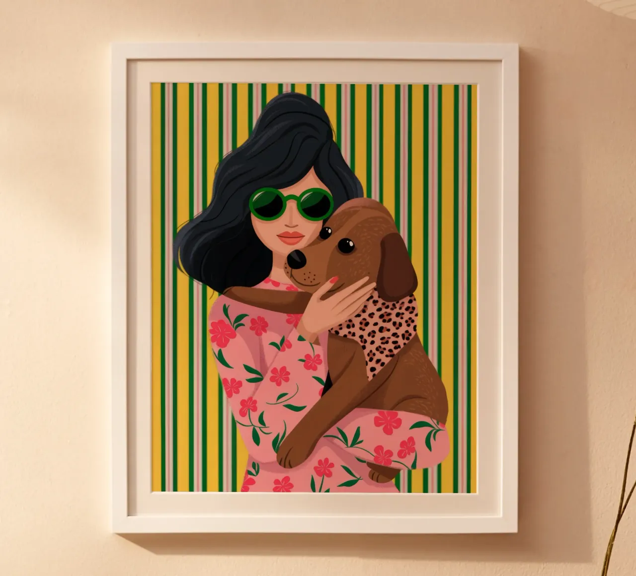 Accogliente abbraccio canino poster da Atelier Tiga