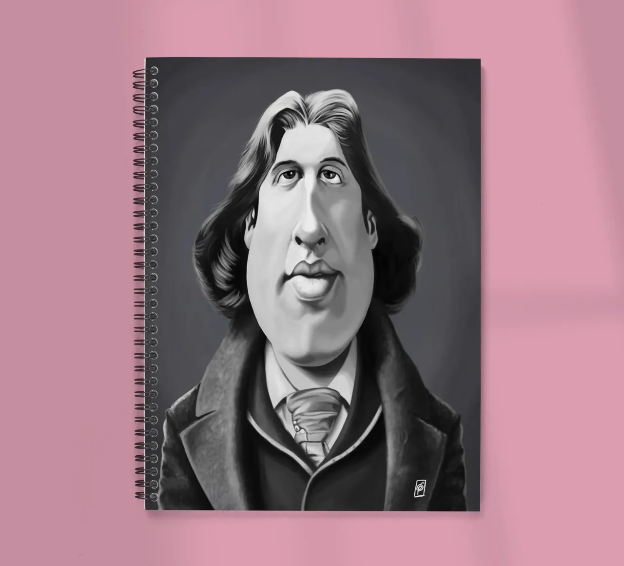 Oscar Wilde spiral notebook by Rob Art | Illustration