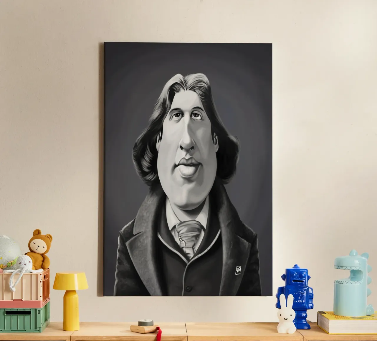 Oscar Wilde canvas by Rob Art | Illustration
