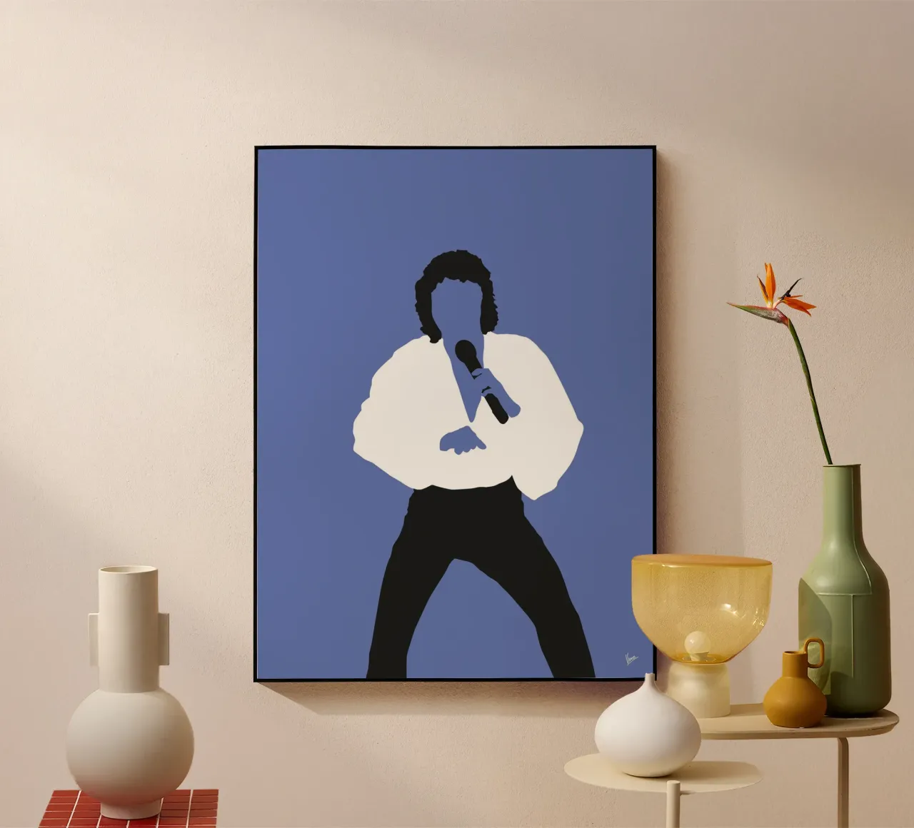 No198 BARRY MANILOW plexiglass da Iconic Rockstars