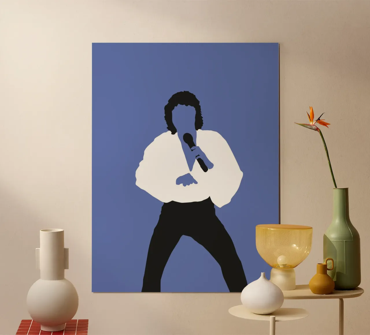 No198 BARRY MANILOW carta hahnemühle da Iconic Rockstars