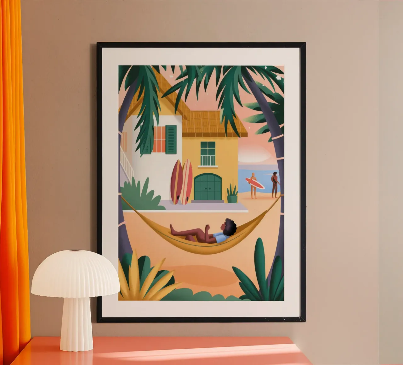 Amaca Bliss poster con telaio in legno da Atelier Tiga