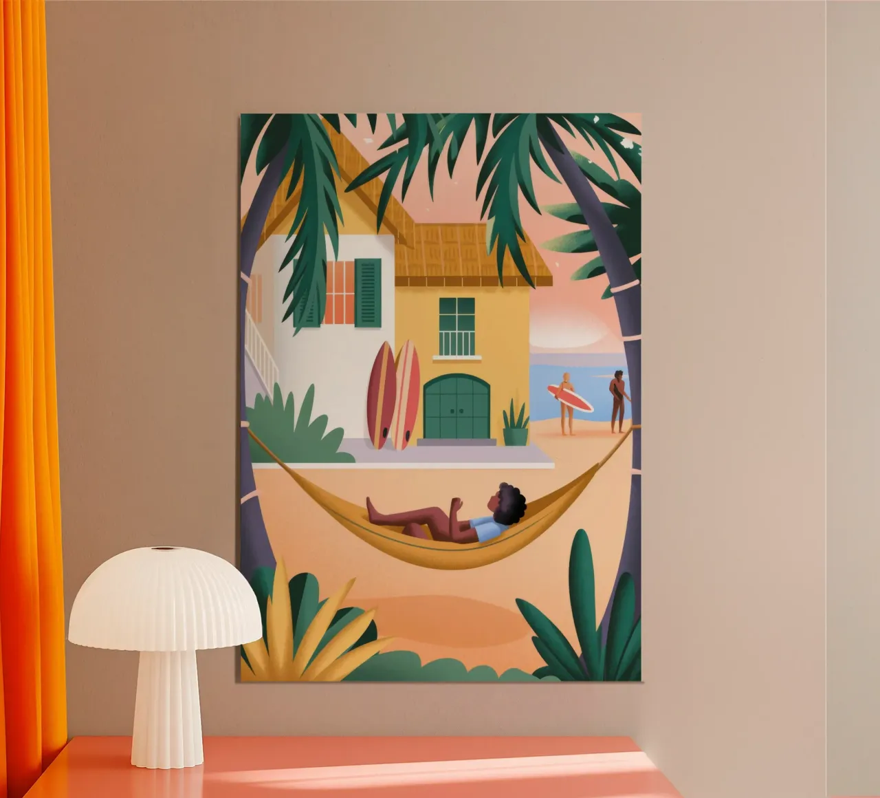 Amaca Bliss poster con telaio in legno da Atelier Tiga