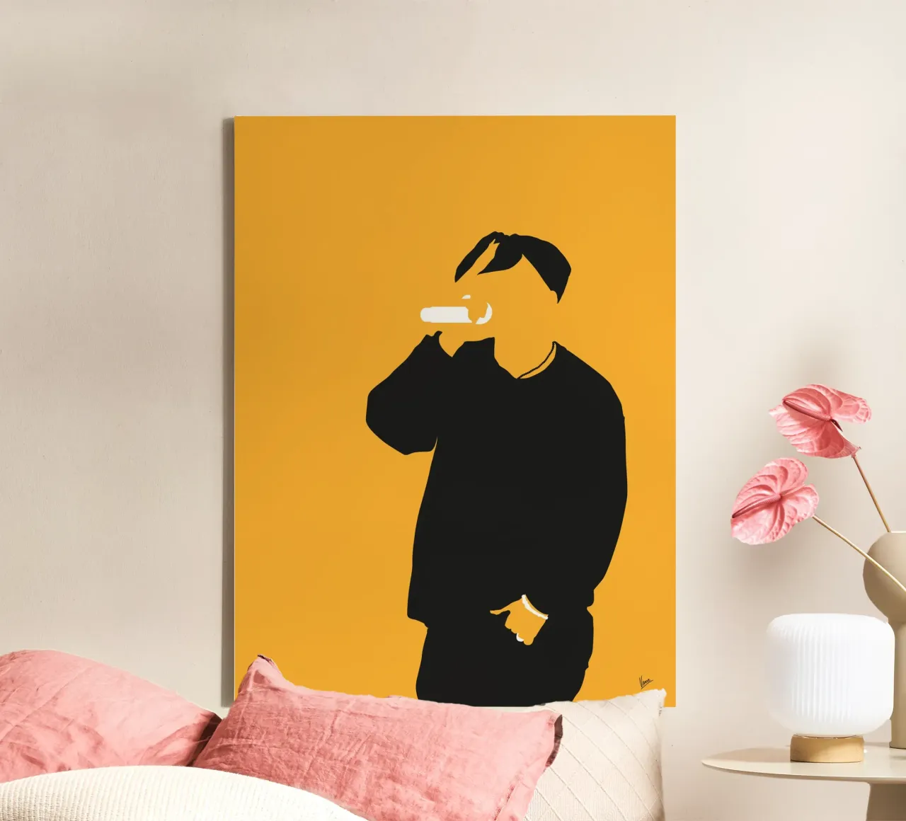 No204 2Pac canvas met Baklijst van Iconic Rockstars