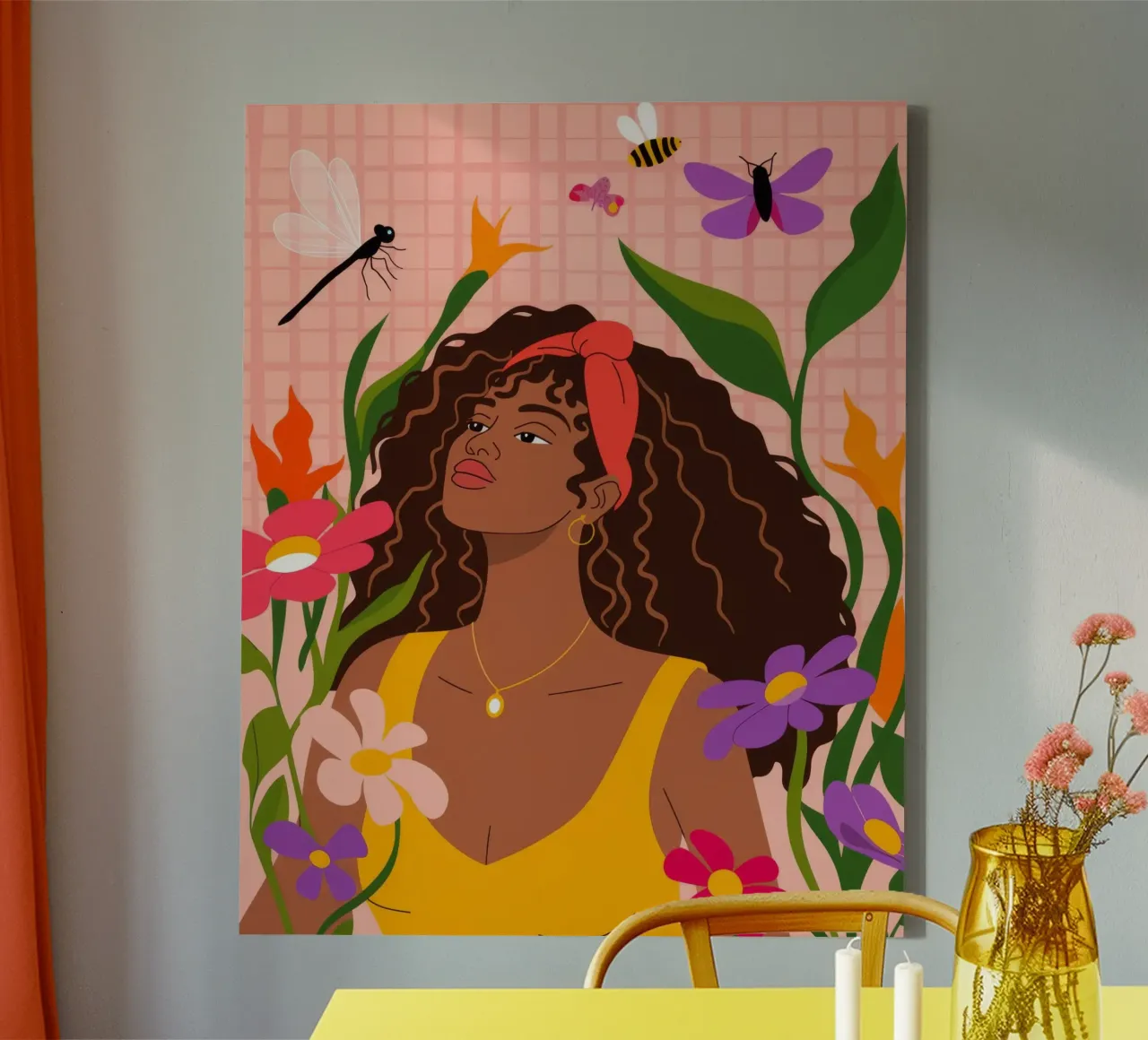Bloemendagdroom canvas met Baklijst van Atelier Tiga