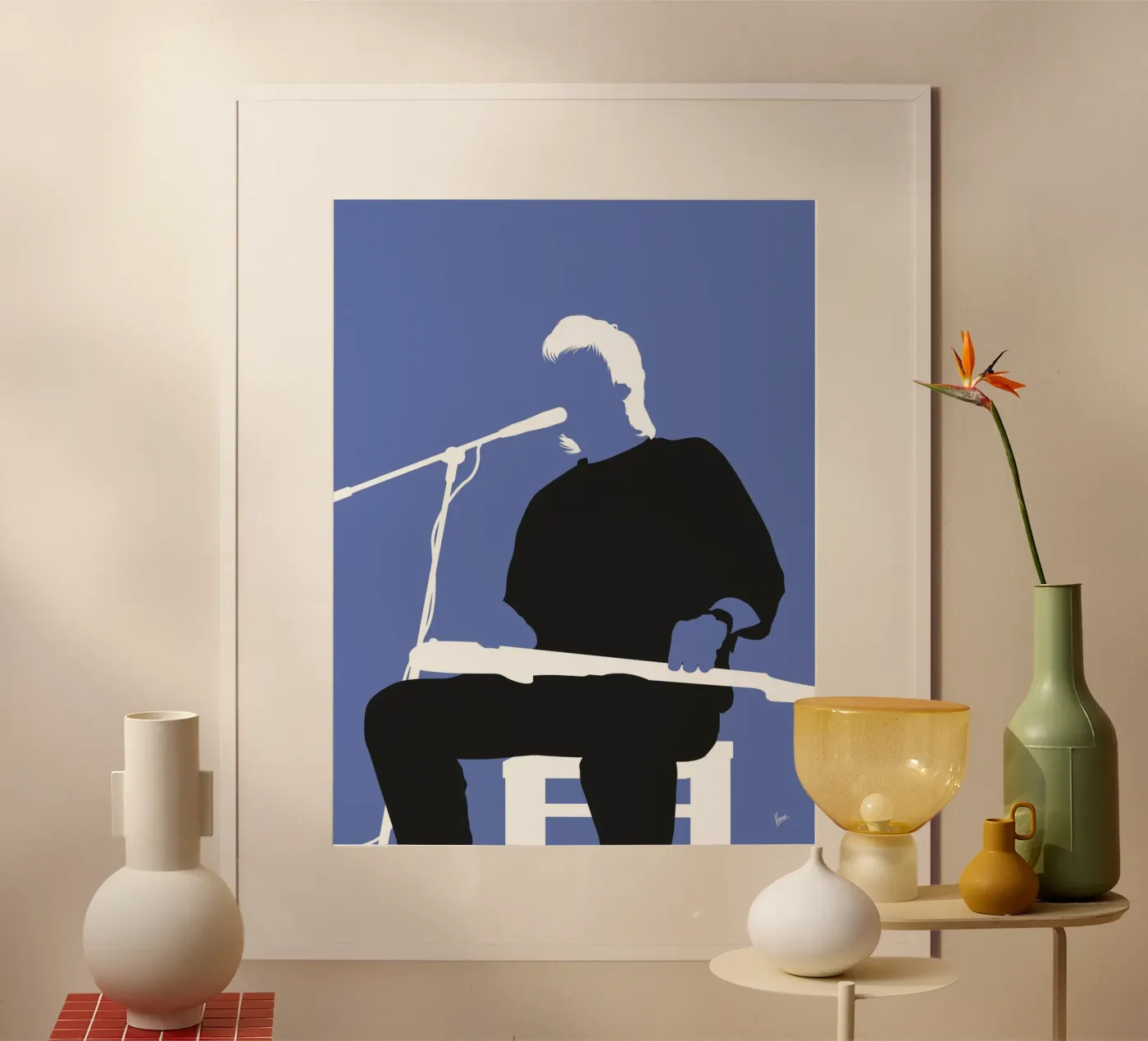 No208 Jeff Healey Poster von Iconic Rockstars