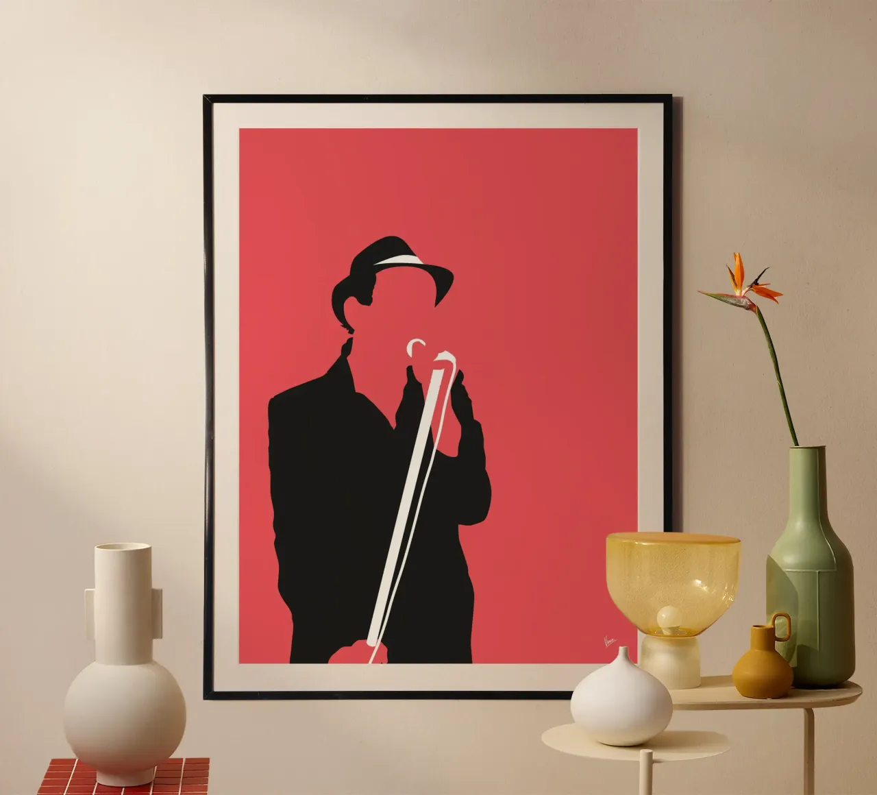 No222 JOE JACKSON poster con telaio in plastica da Iconic Rockstars