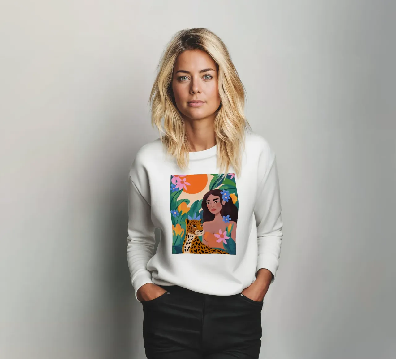 Floral Jungle Harmony sweatshirt by Atelier Tiga