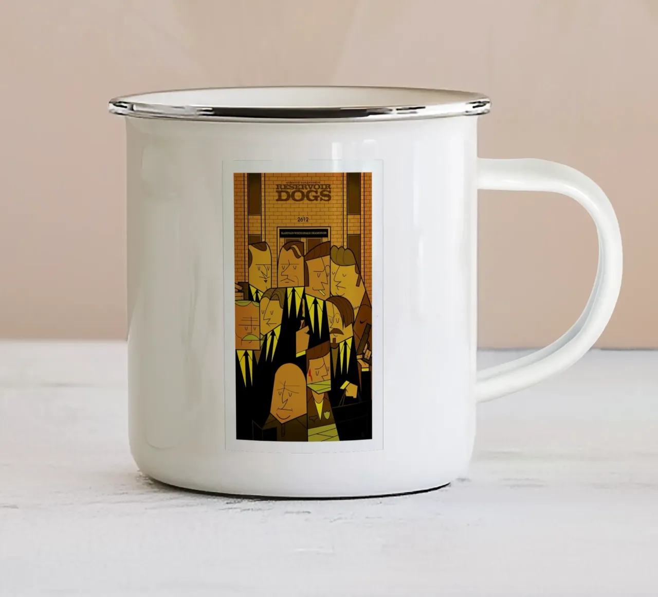Reservoir dogs tazza in smalto da Ale Giorgini