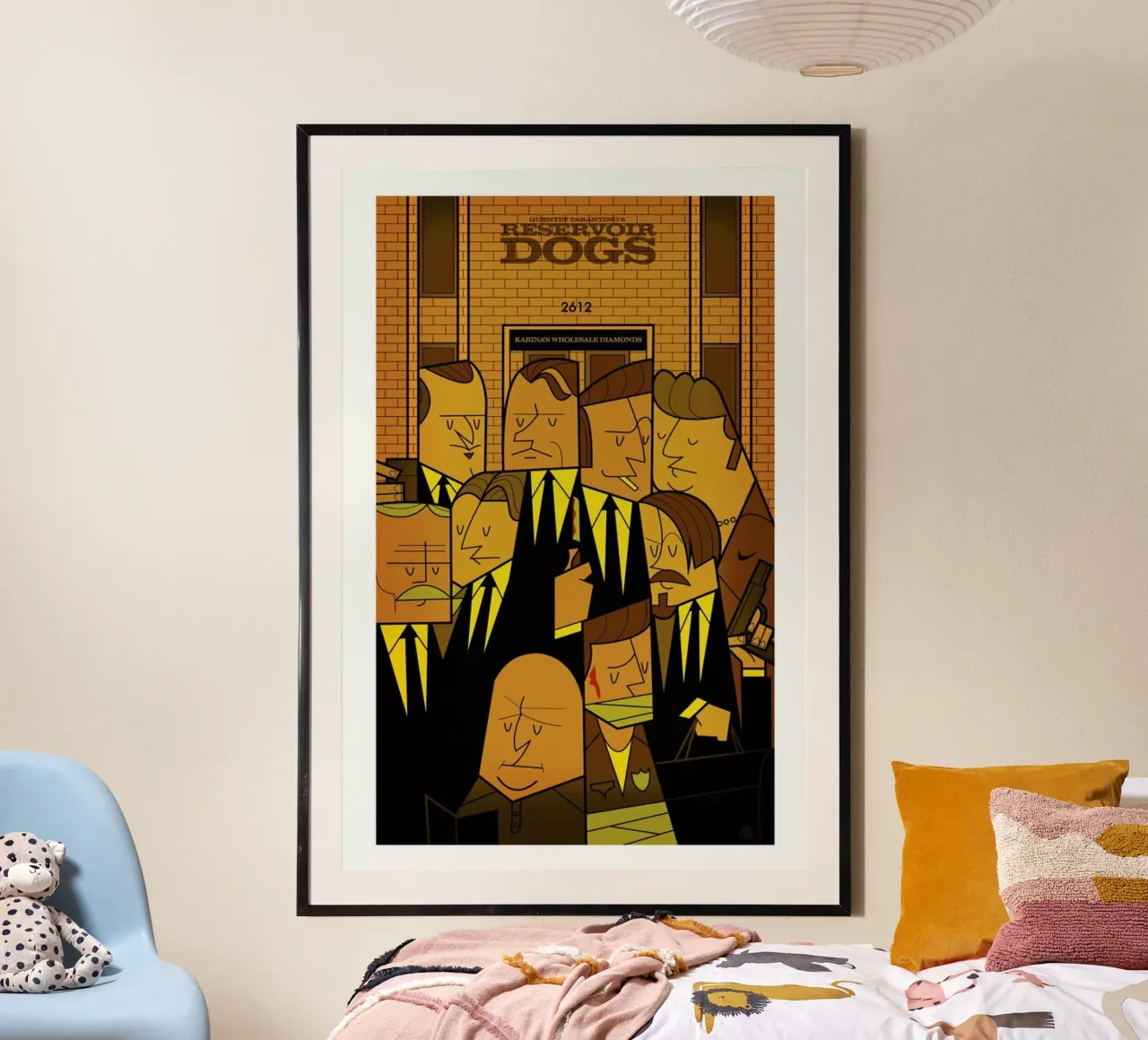 Reservoir dogs poster avec cadre en bois de Ale Giorgini