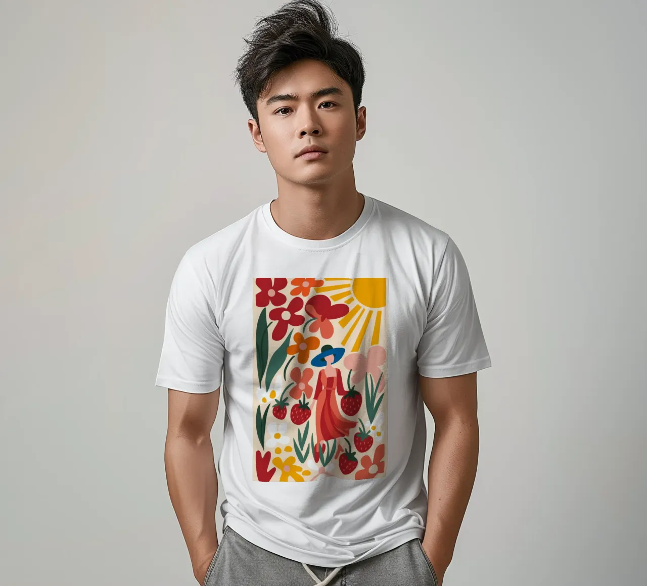Delizia di sole alla fragola t-shirt da Atelier Tiga