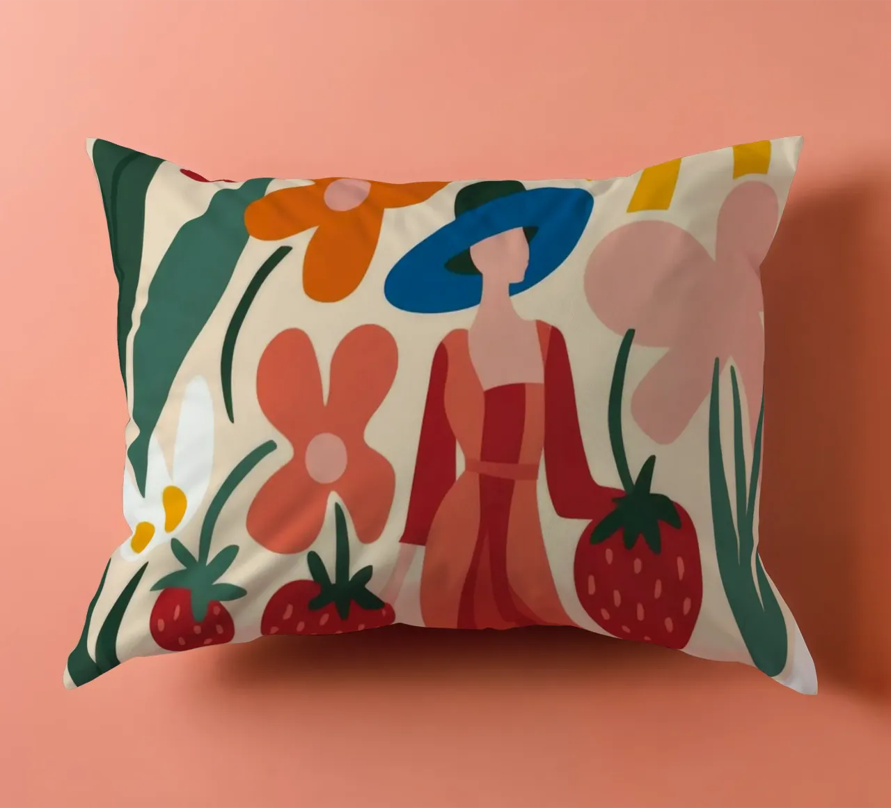 Delizia di sole alla fragola cuscino da Atelier Tiga