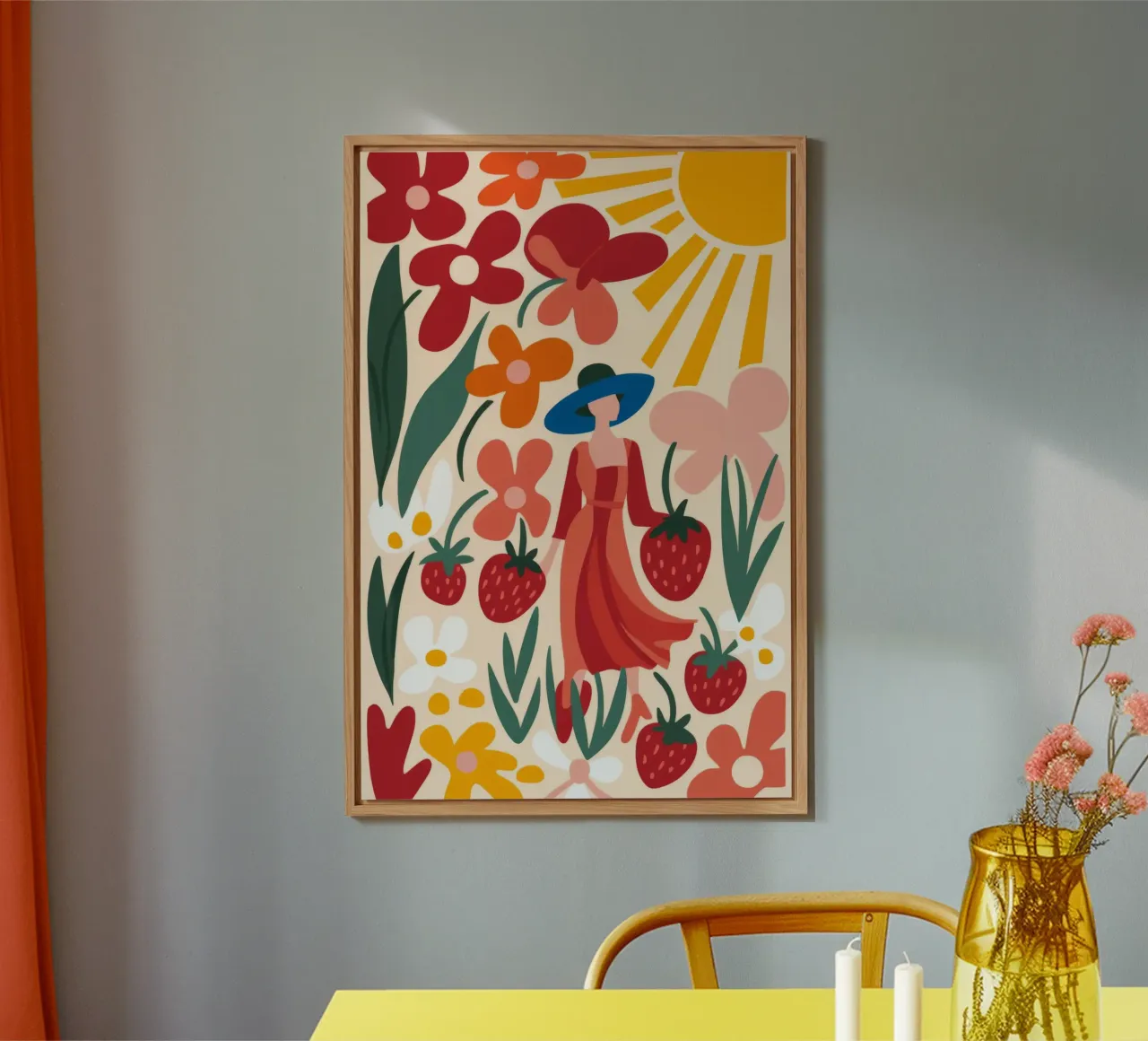 Delizia di sole alla fragola alluminio dibond da Atelier Tiga