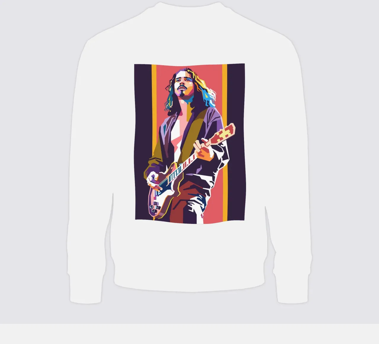 Chris Cornell stile artistico WPAP felpa da Hantamrata