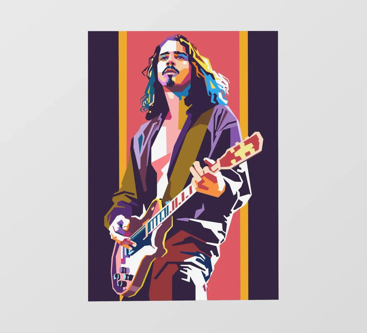 Chris Cornell stile artistico WPAP pellicola backlit da Hantamrata