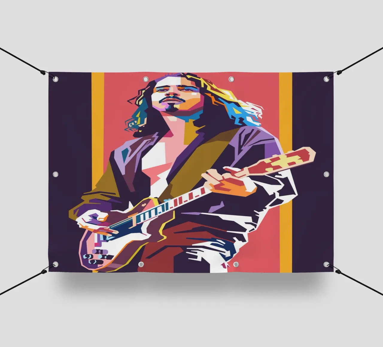 Chris Cornell stile artistico WPAP telo in pvc da Hantamrata