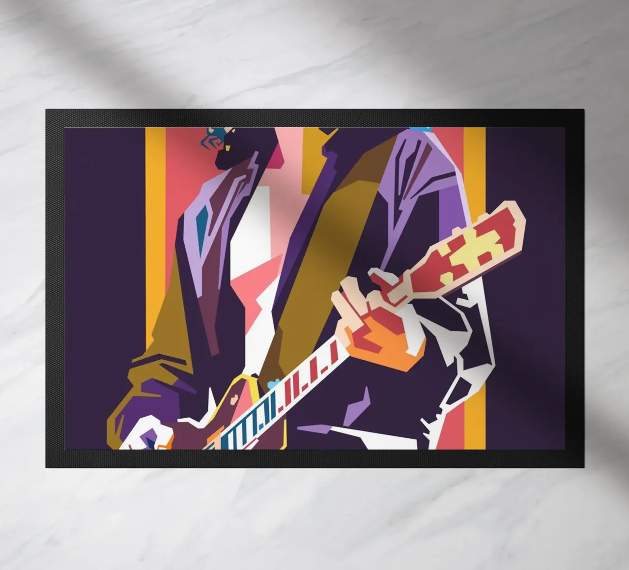 Chris Cornell WPAP kunststijl deurmat van Hantamrata