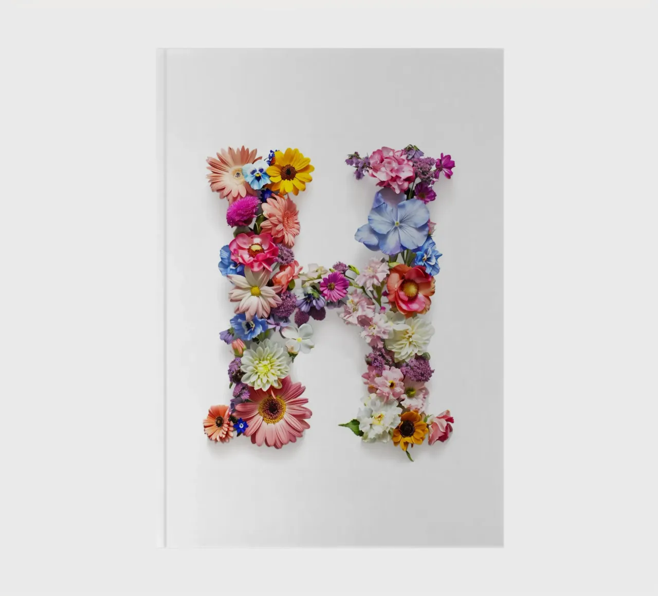 Flower letter H notebook by My Tiny Home
