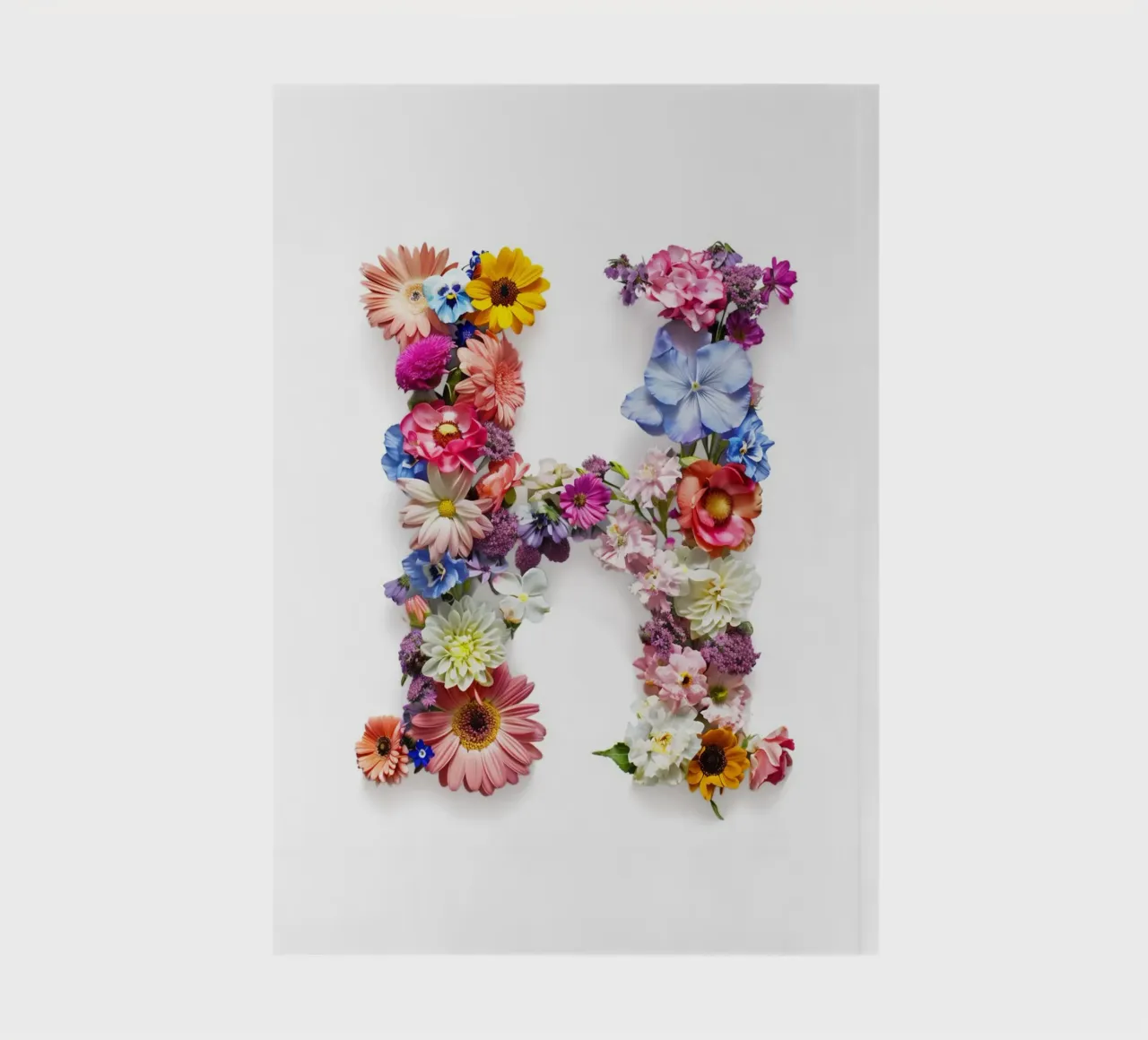Flower letter H notebook by My Tiny Home