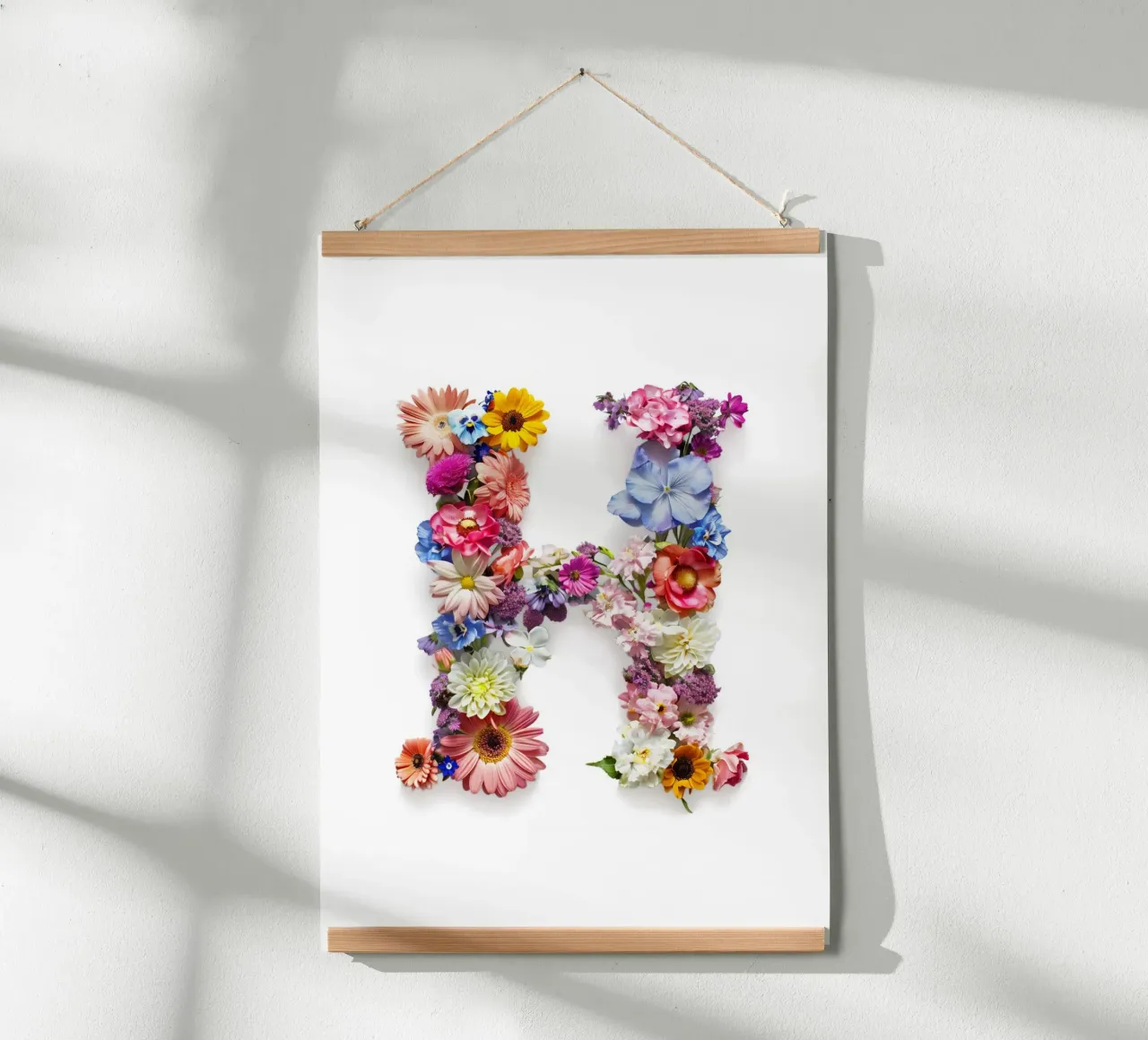 Blumenbuchstabe H Hahnemühle von My Tiny Home
