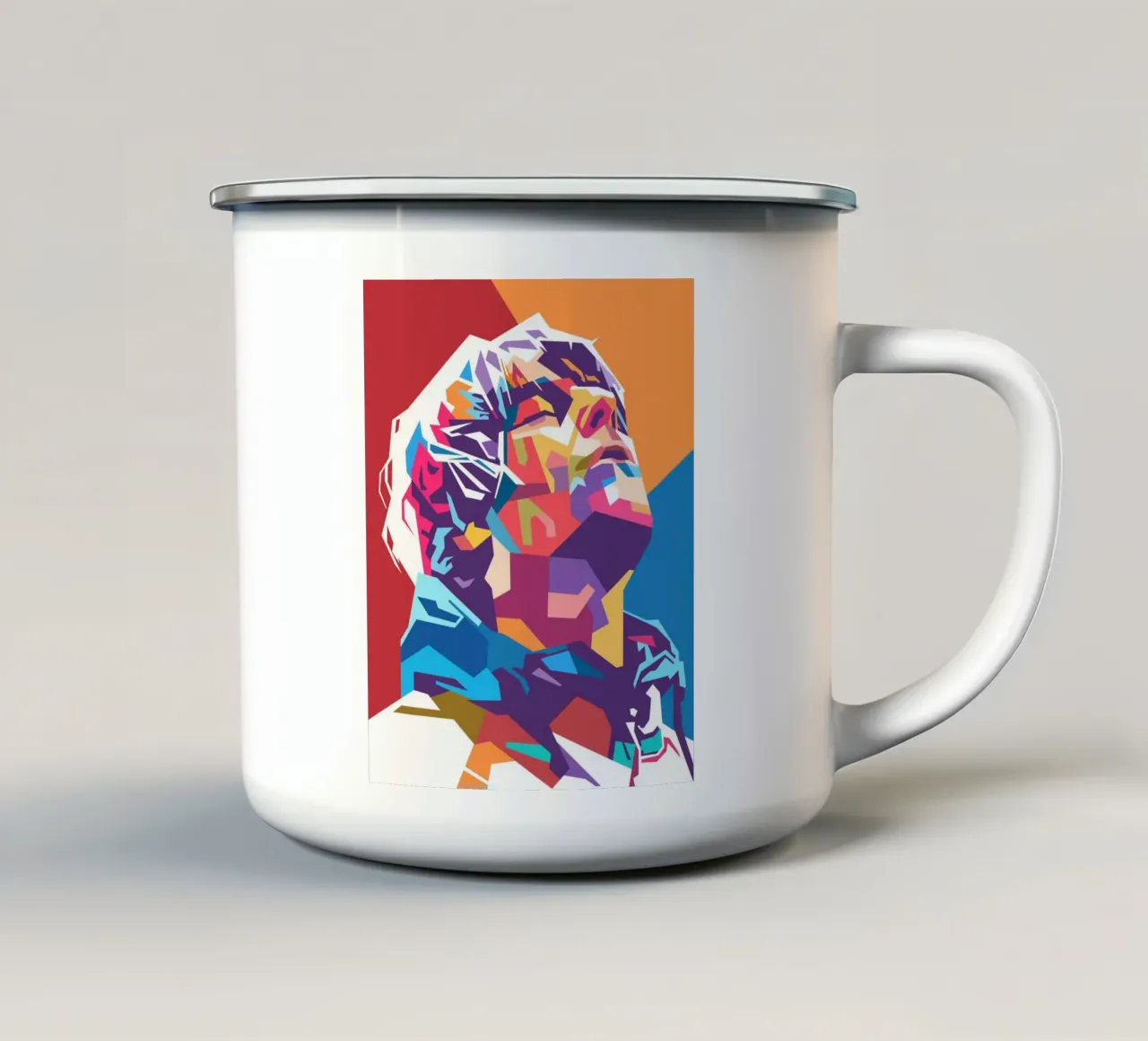Liam Gallagher art tazza in smalto da Hantamrata