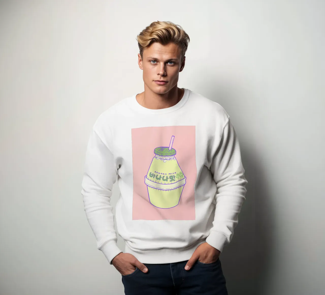 Banana Milk sweatshirt by Laura O'Connor