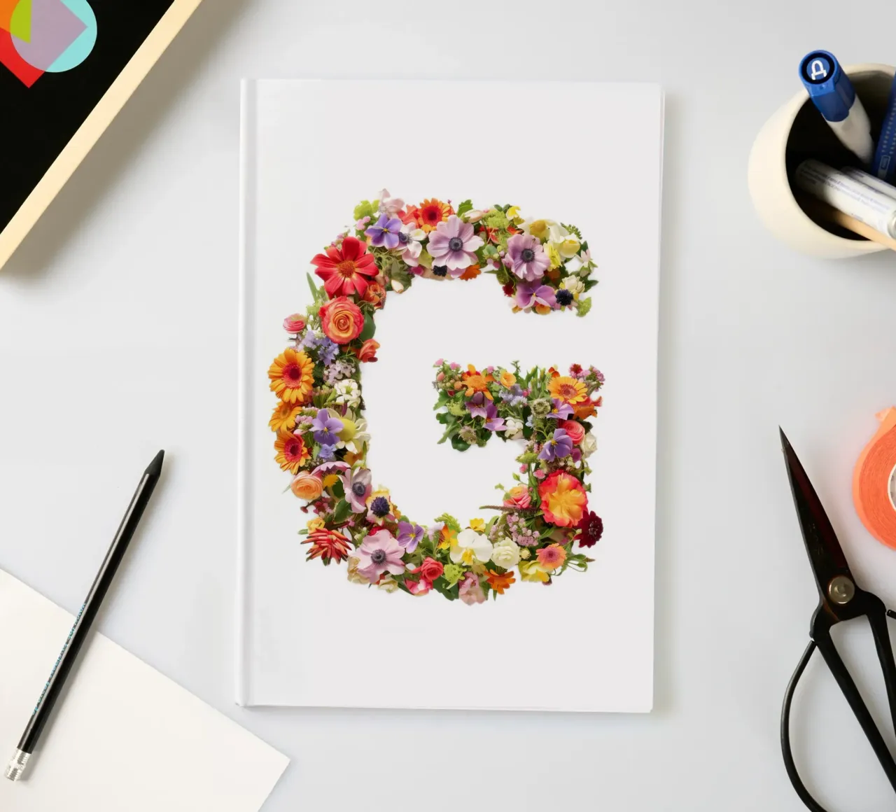 Flower letter G notebook by My Tiny Home