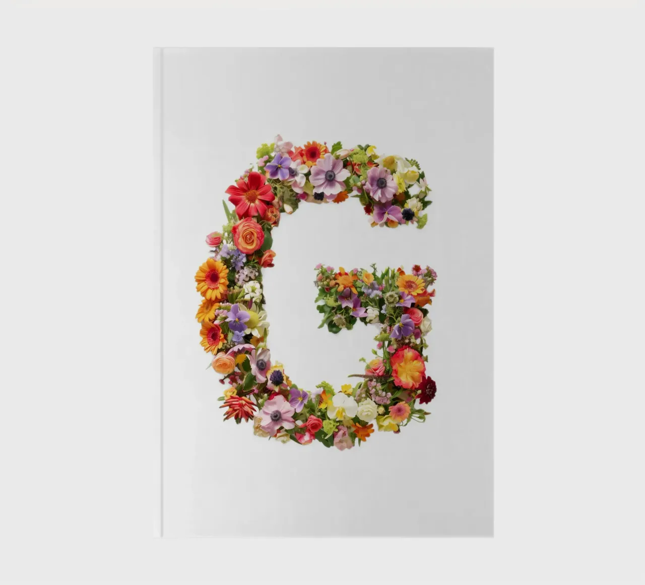 Flower letter G notebook by My Tiny Home