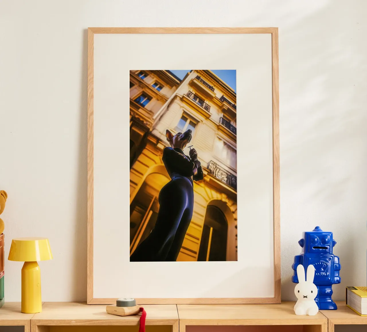Lola poster con telaio in alluminio da Affiches Chien Originales – Dogland