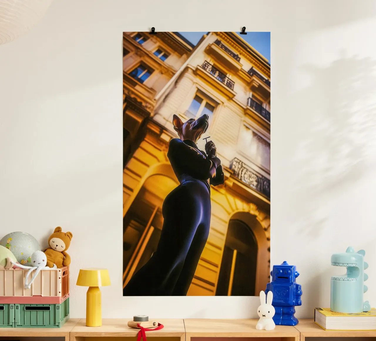 Lola poster con telaio in alluminio da Affiches Chien Originales – Dogland