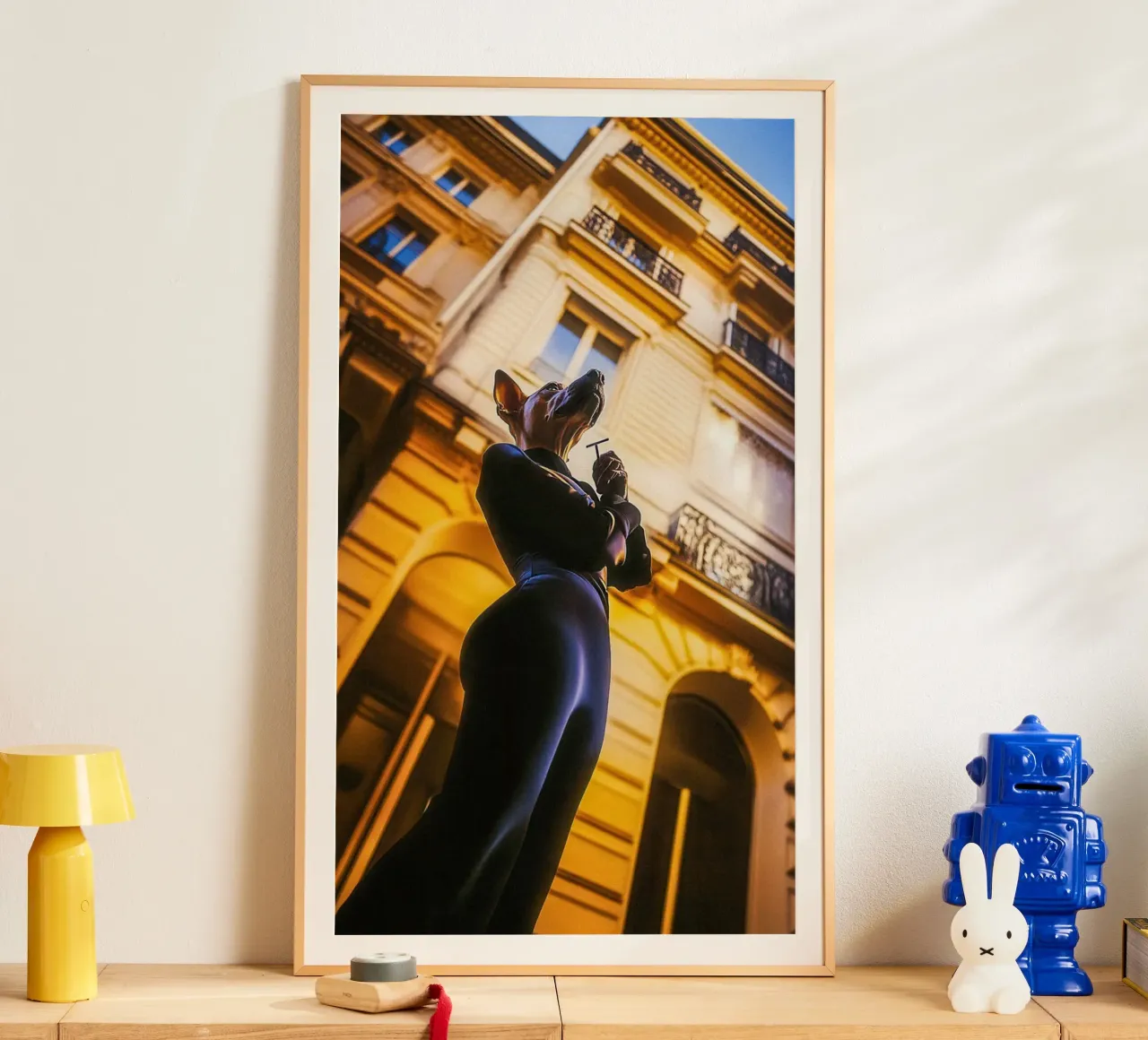Lola poster con telaio in alluminio da Affiches Chien Originales – Dogland