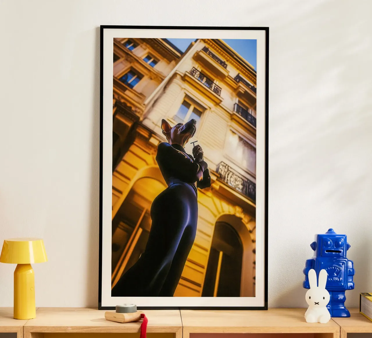 Lola poster con telaio in alluminio da Affiches Chien Originales – Dogland