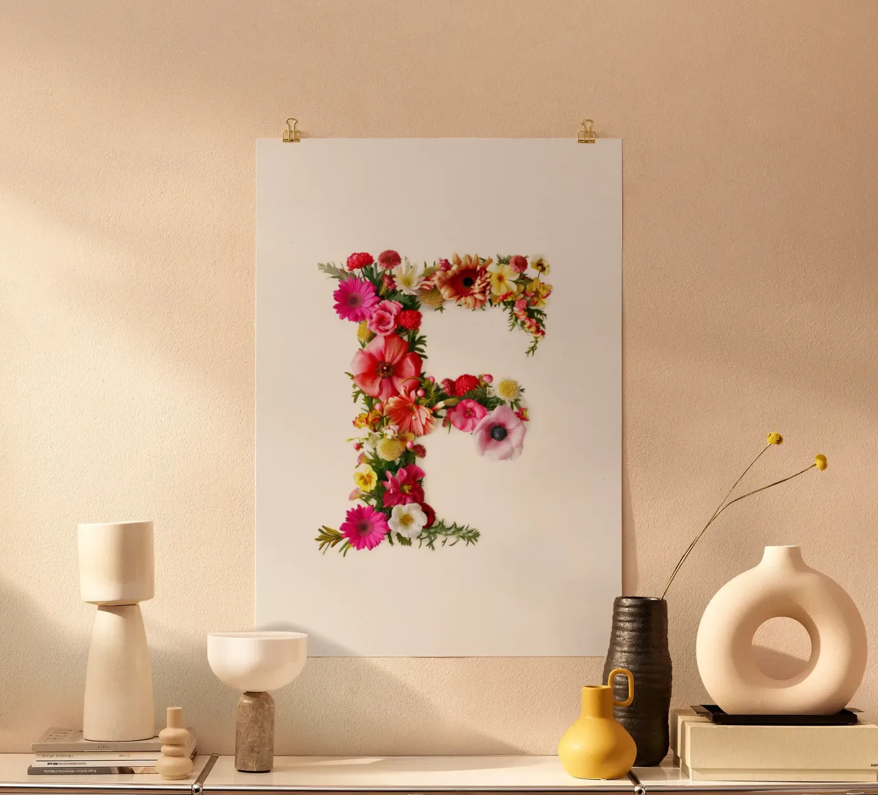 Blumenbuchstabe F Poster von My Tiny Home