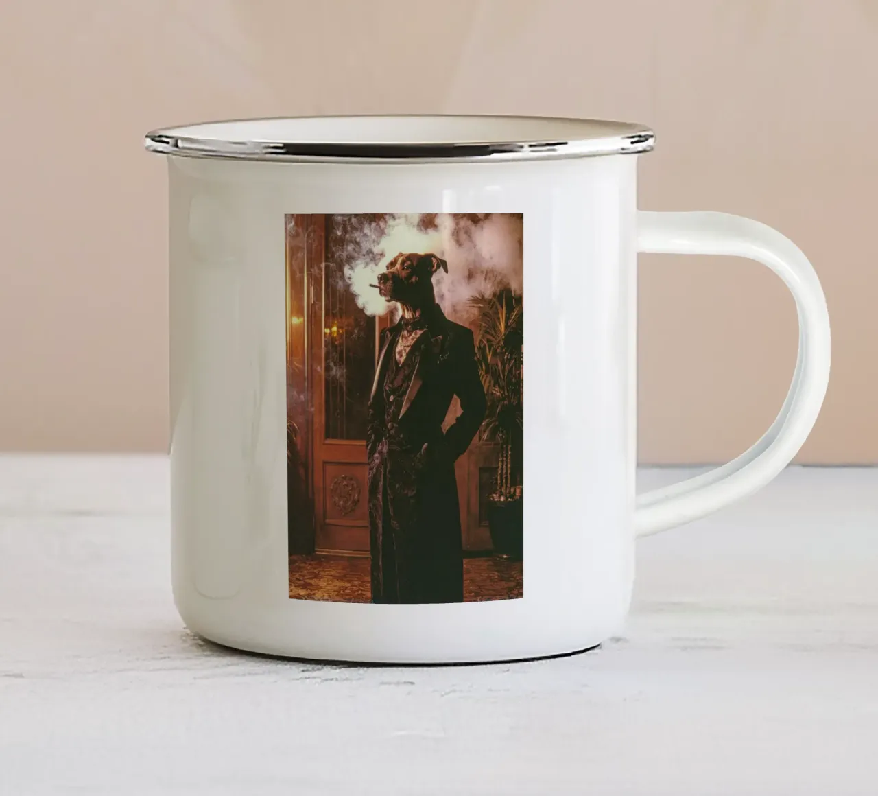 Silas tazza in smalto da Affiches Chien Originales – Dogland