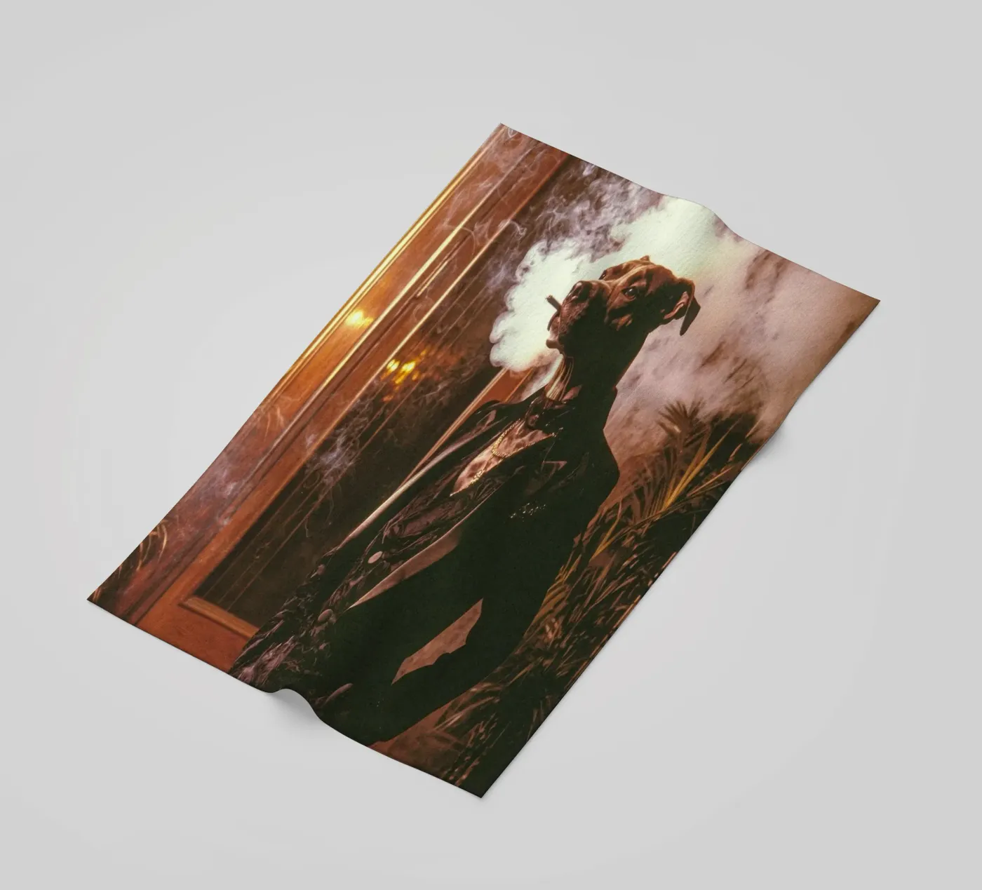 Silas strandhanddoek van Affiches Chien Originales – Dogland