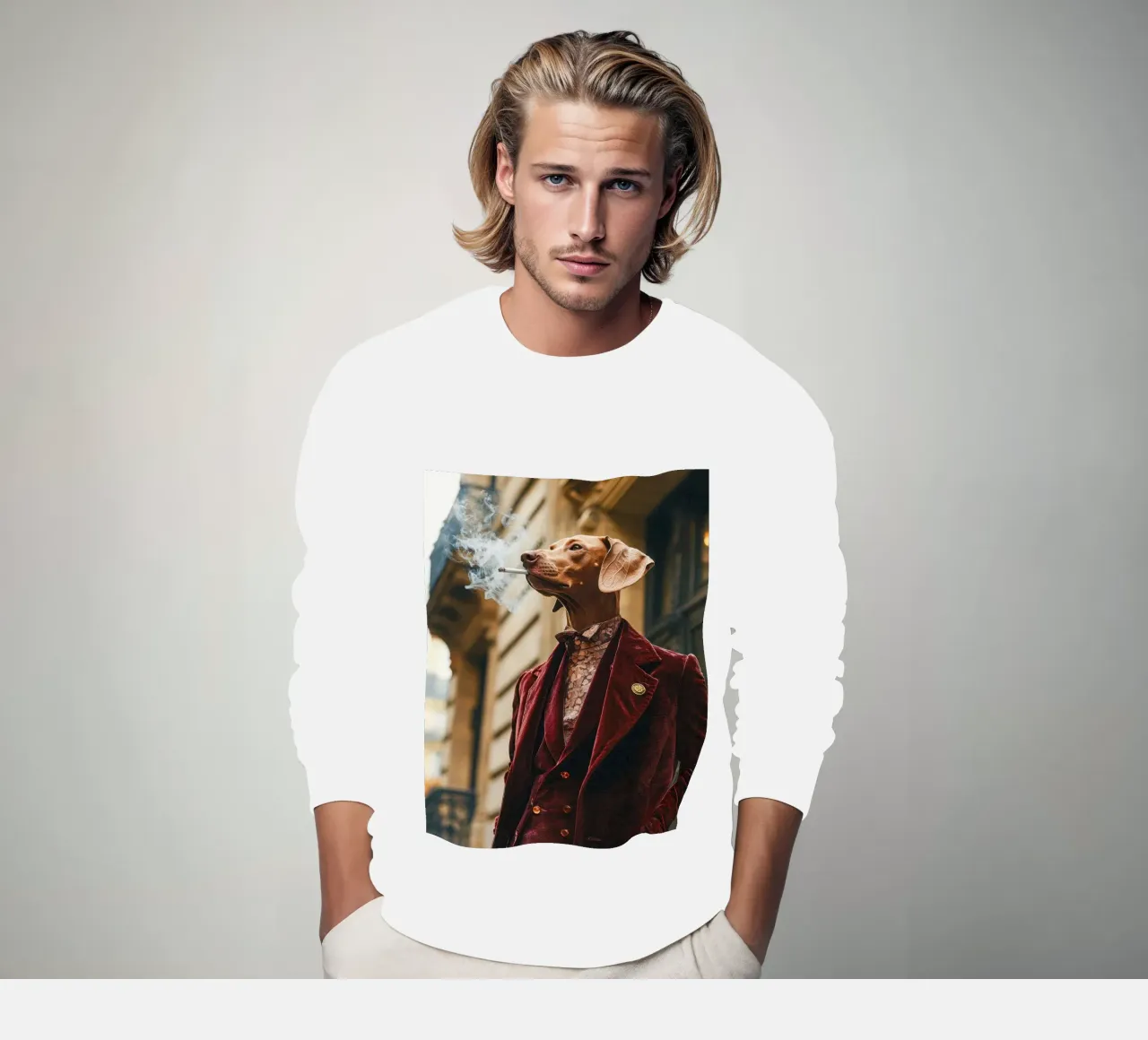 Octave sweatshirt van Affiches Chien Originales – Dogland