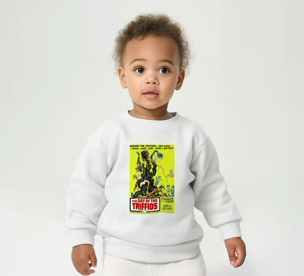 ‘The Day of the Triffids’ Retro Movie Poster felpa neonato da Gallery Print and Art Limited