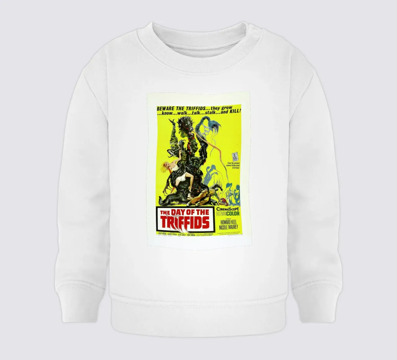 ‘The Day of the Triffids’ Retro Movie Poster felpa neonato da Gallery Print and Art Limited