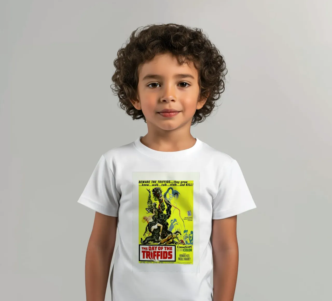 ‘The Day of the Triffids’ Retro Movie Poster t-shirt bambini da Gallery Print and Art Limited