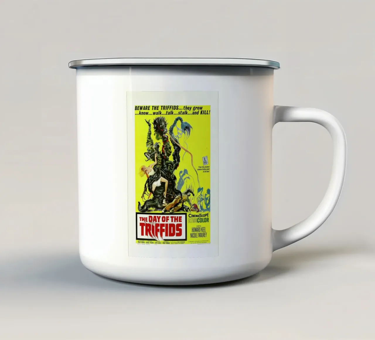 ‘The Day of the Triffids’ Retro Movie Poster tazza in smalto da Gallery Print and Art Limited