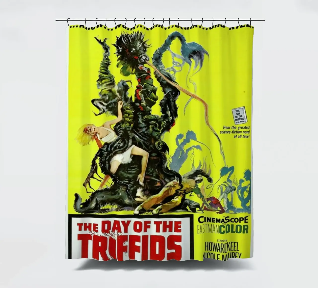 ‘The Day of the Triffids’ Retro Movie Poster tenda da doccia da Gallery Print and Art Limited