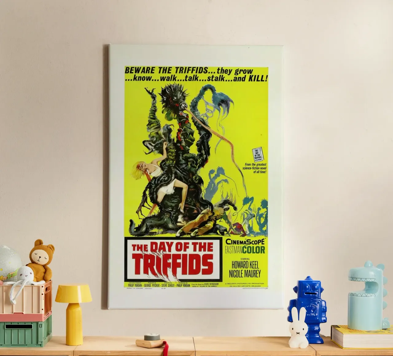 ‘The Day of the Triffids’ Retro Movie Poster tela da Gallery Print and Art Limited