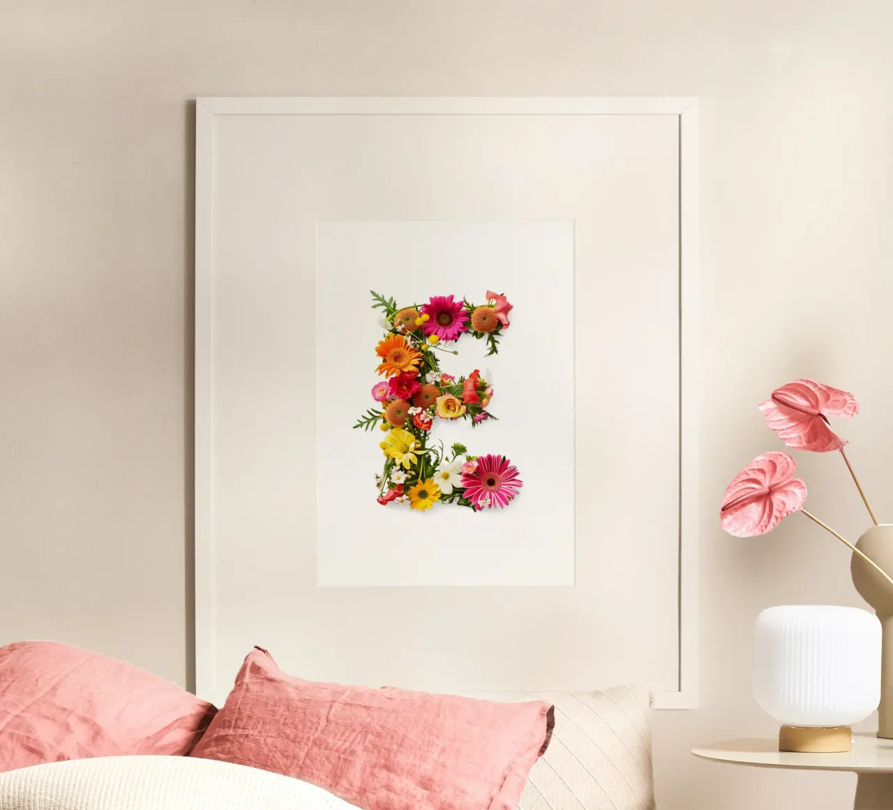 Blumenbuchstabe E Poster von My Tiny Home