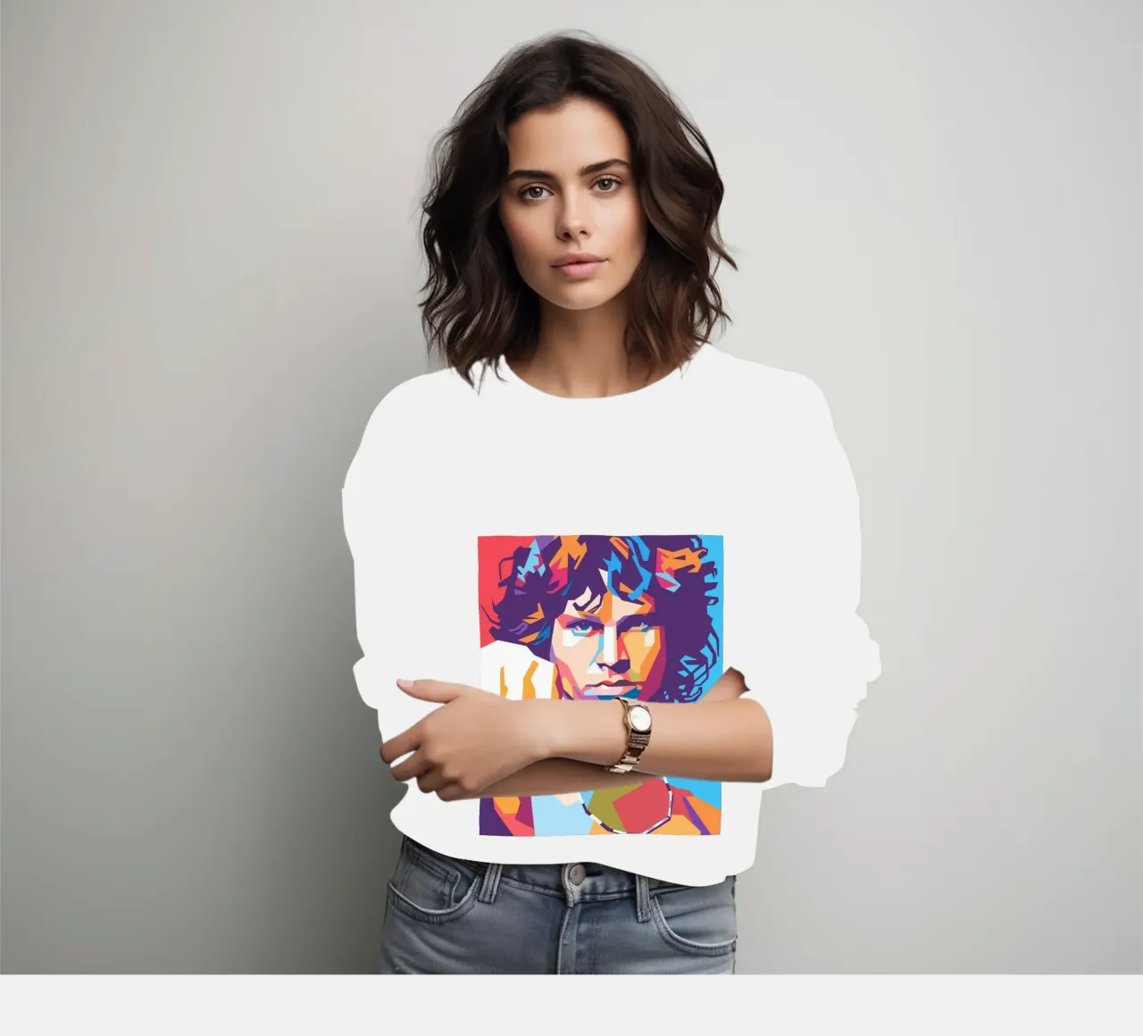 Stile artistico di Jim Morrison WPAP felpa da Hantamrata