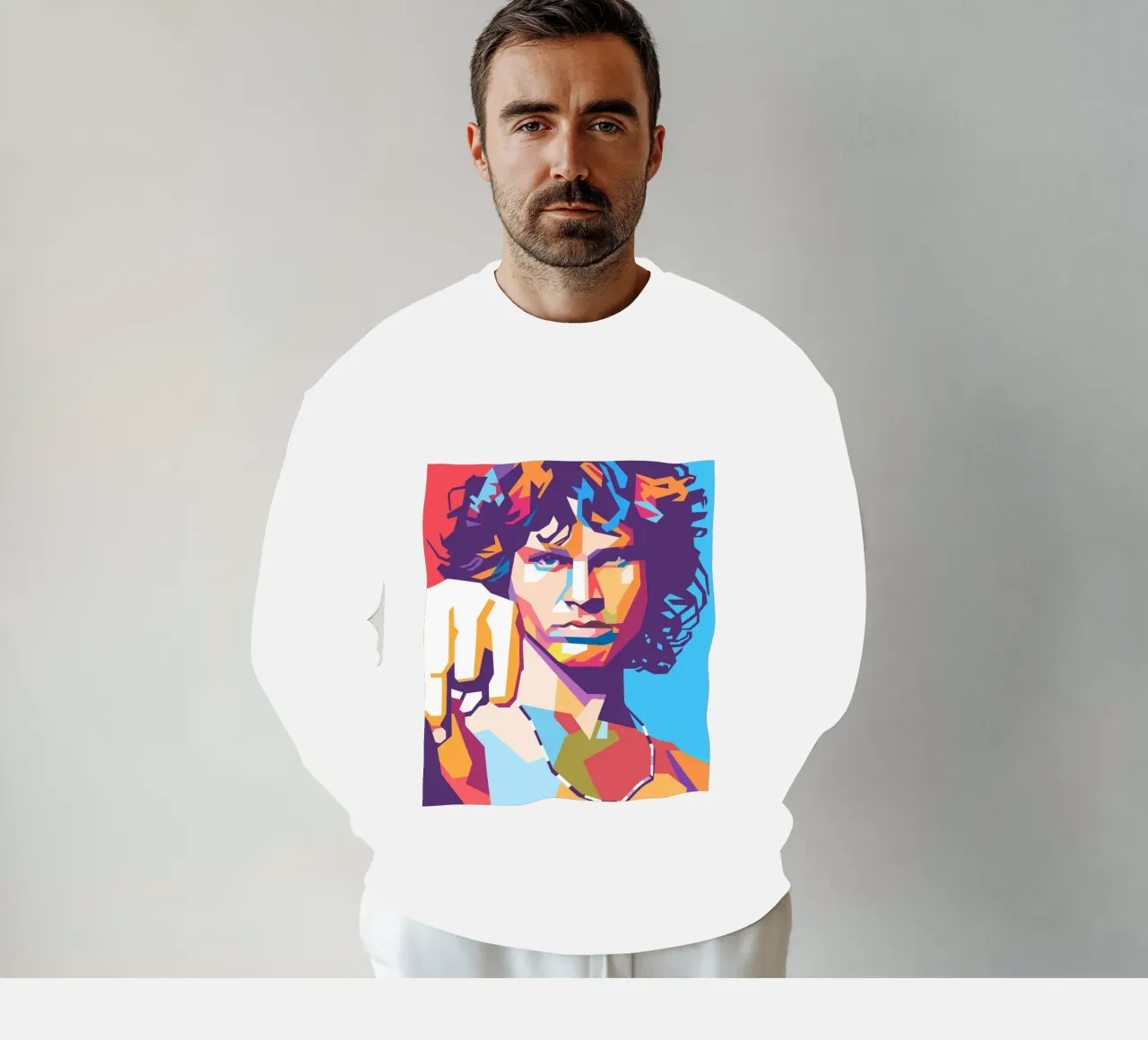 Stile artistico di Jim Morrison WPAP felpa da Hantamrata