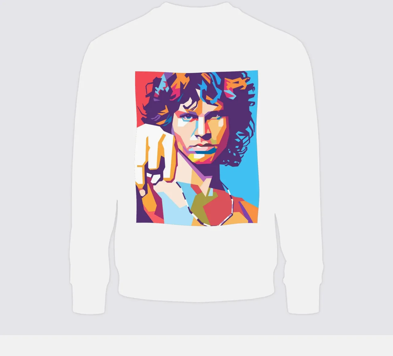 Stile artistico di Jim Morrison WPAP felpa da Hantamrata
