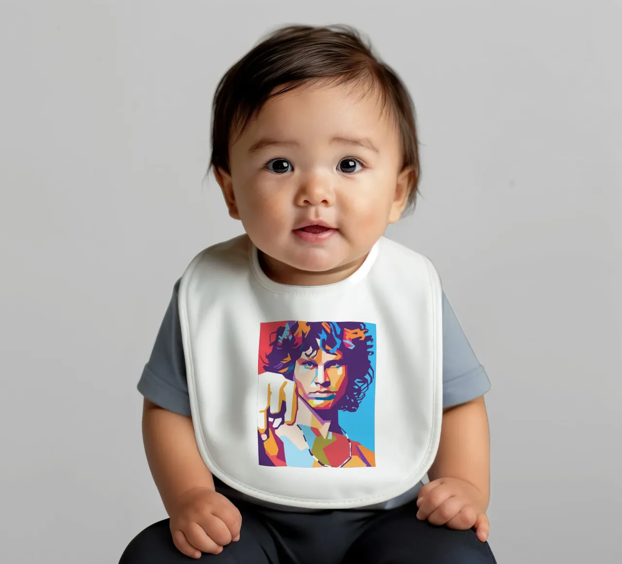 Stile artistico di Jim Morrison WPAP bavaglino da Hantamrata