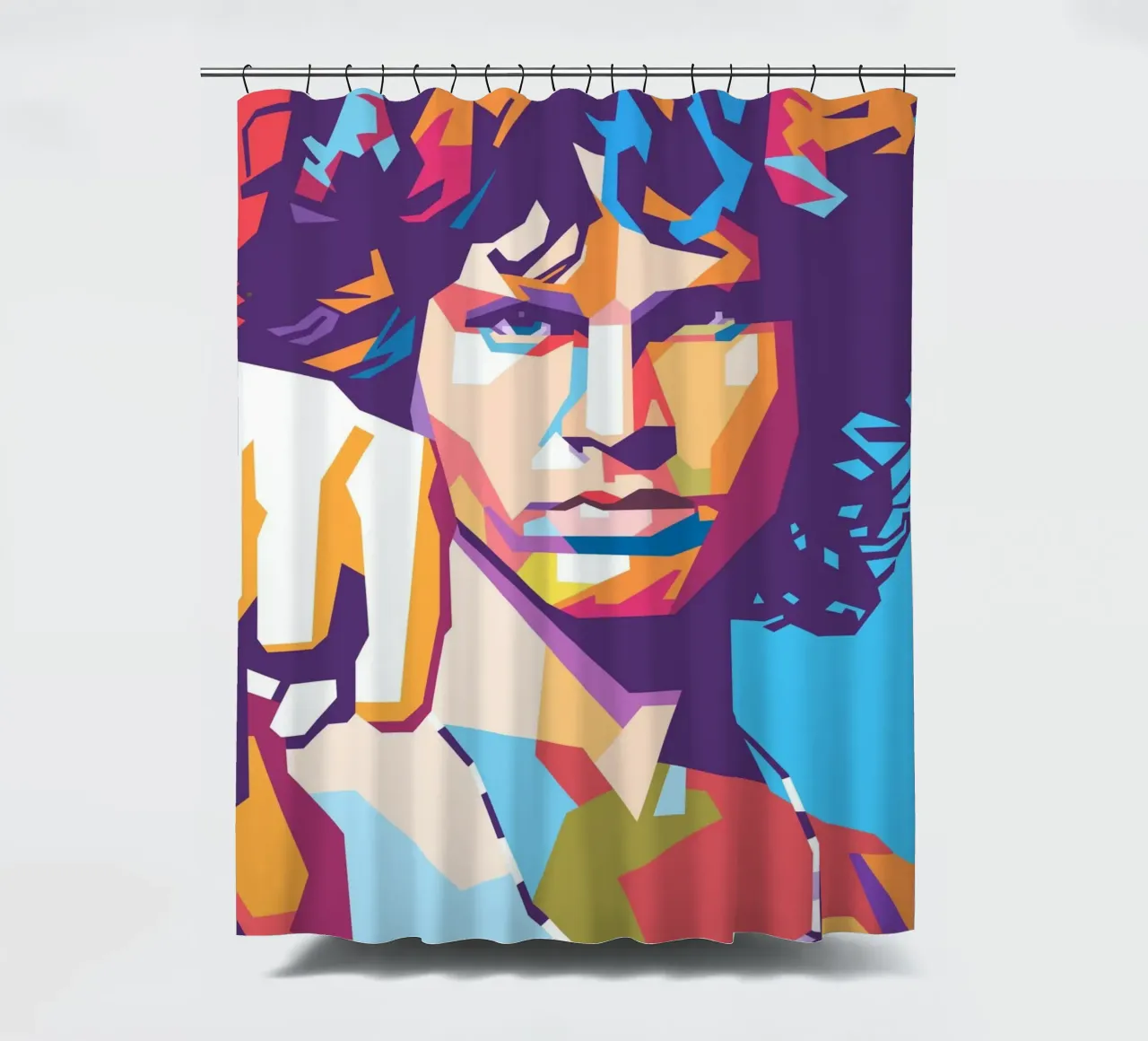 Stile artistico di Jim Morrison WPAP tenda da doccia da Hantamrata